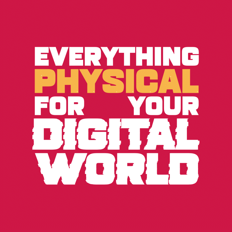 Orchid Eight slogan 'Everything Phyiscal for your Digital World' GIF